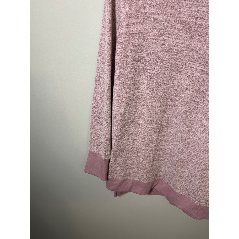 Dusty Rose Marled Knit Cowl Neck Pullover Sweater Women's Large Heathered Pink - Picture 3 of 6